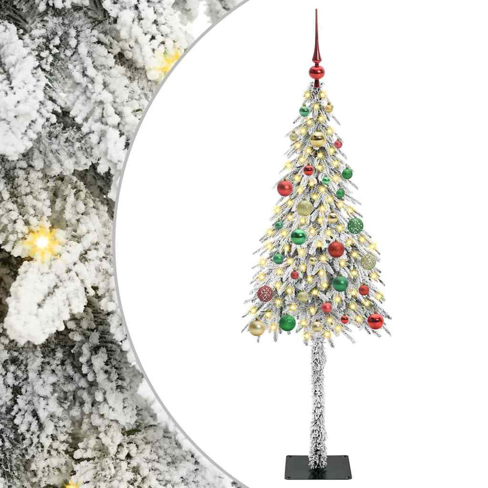 Sapin de noël avec 150 led blanc 150 cm pe et acier