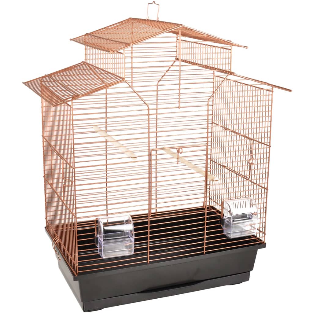 Cage à oiseaux numfor 1 cuivre 51x30x60 cm