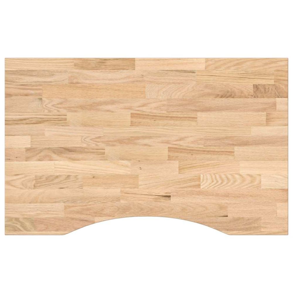 Dessus de bureau non traité bois massif de chêne rectangulaire