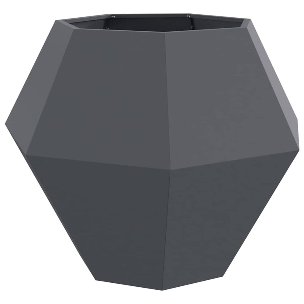 Jardinière d'extérieur anthracite 100 x 100 x 80 cm acier