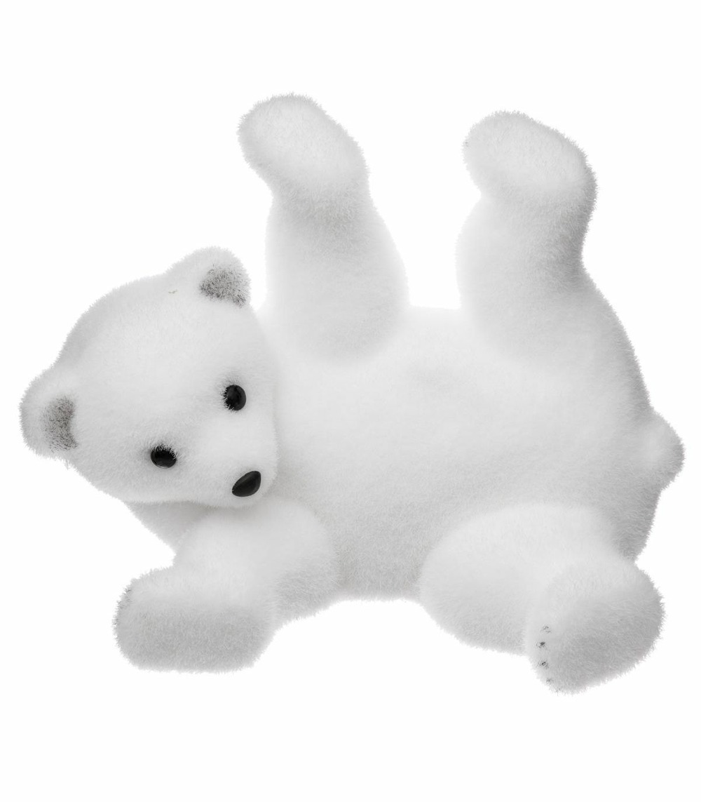 Déco de noël ours en roulade h 21 cm