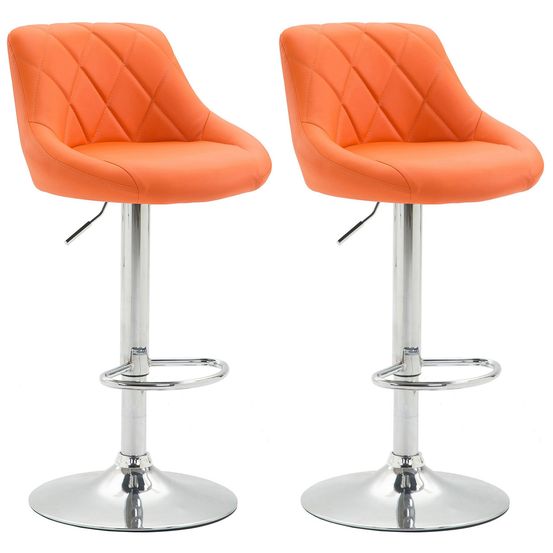 Lot de 2 tabourets de bar lazio simili cuir c
