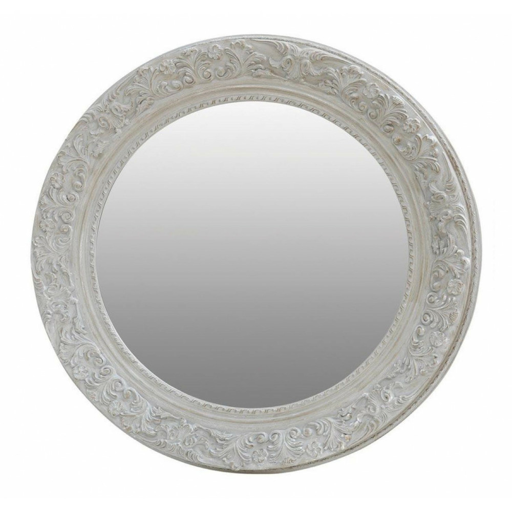 Miroir rond en bois d120 bois gris - chic interior's