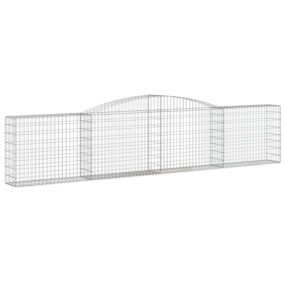 Panier de gabions arqué 400x30x80/100 cm fer galvanisé