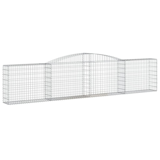 Panier de gabions arqué 400x30x80/100 cm fer galvanisé