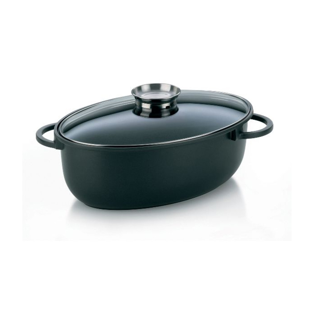Cocotte à braiser en fonte d?aluminium 45cm noir - 15153