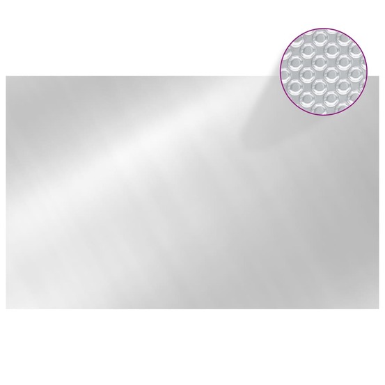 Couverture de piscine rectangulaire 800x500 cm pe argenté