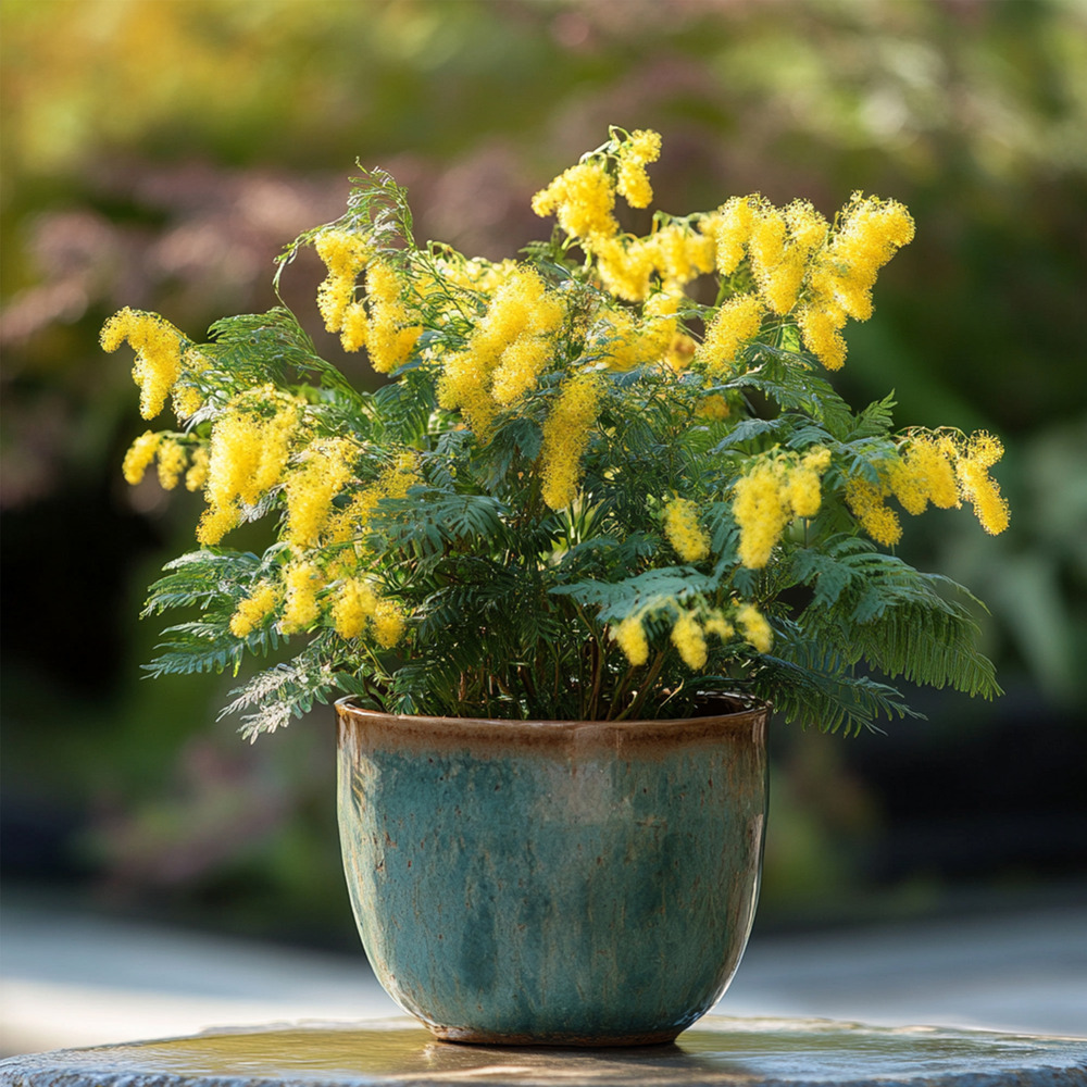 Fleur de mimosa - set de 3 - mimosa dealbata - hauteur 25-40cm