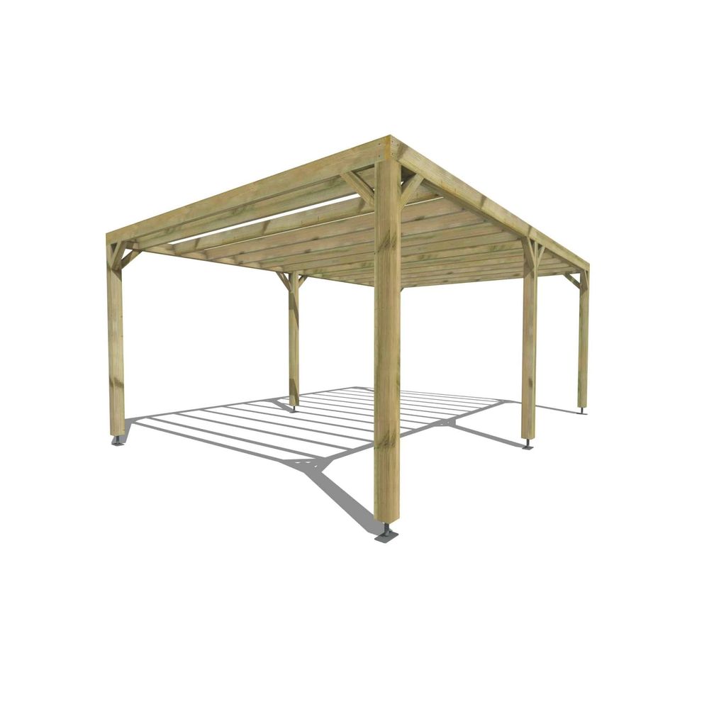 Pergola bois • 6m x 4m • indépendante • sens profondeur • livraison comprise