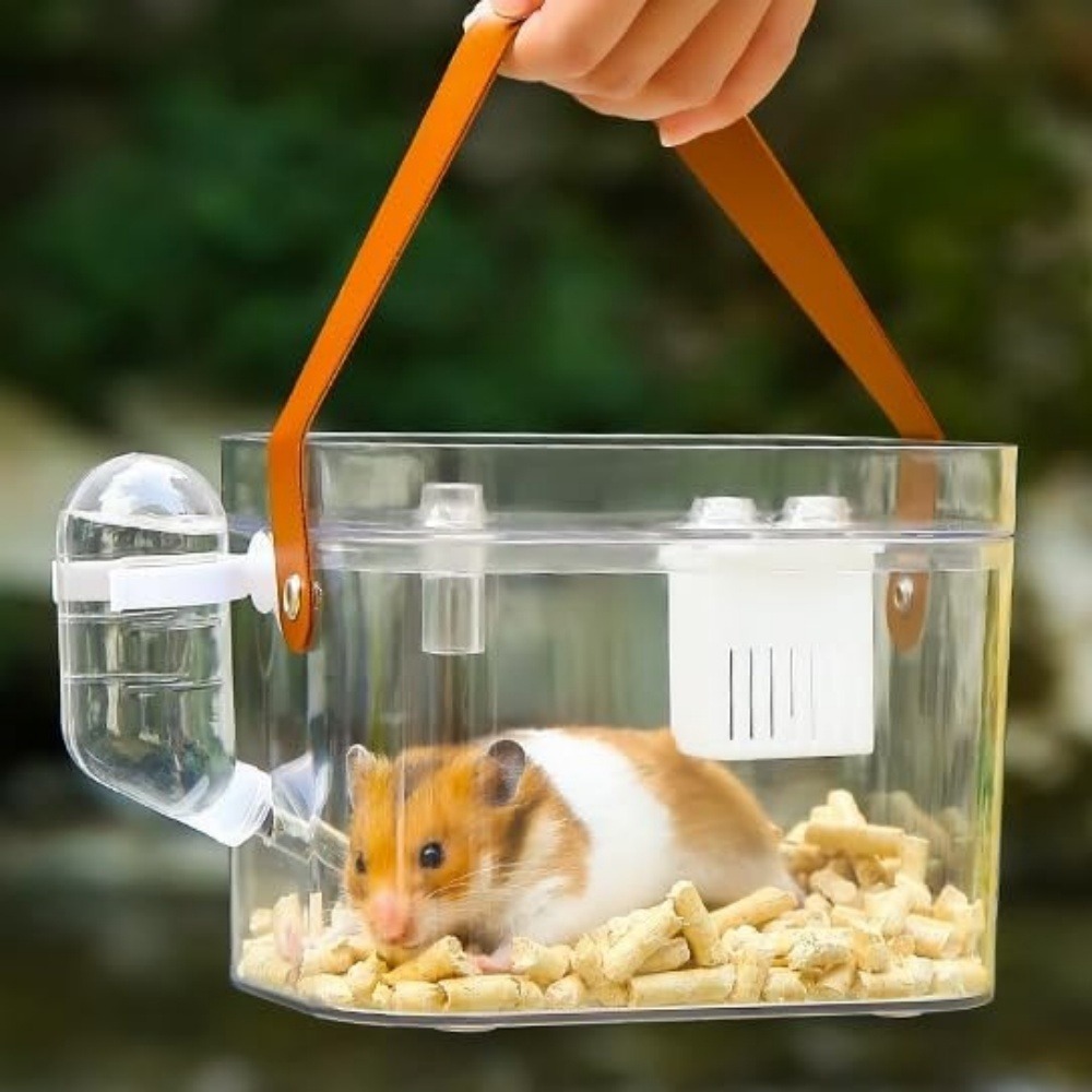Cage de transport - portable avec bouteille d'eau transparente