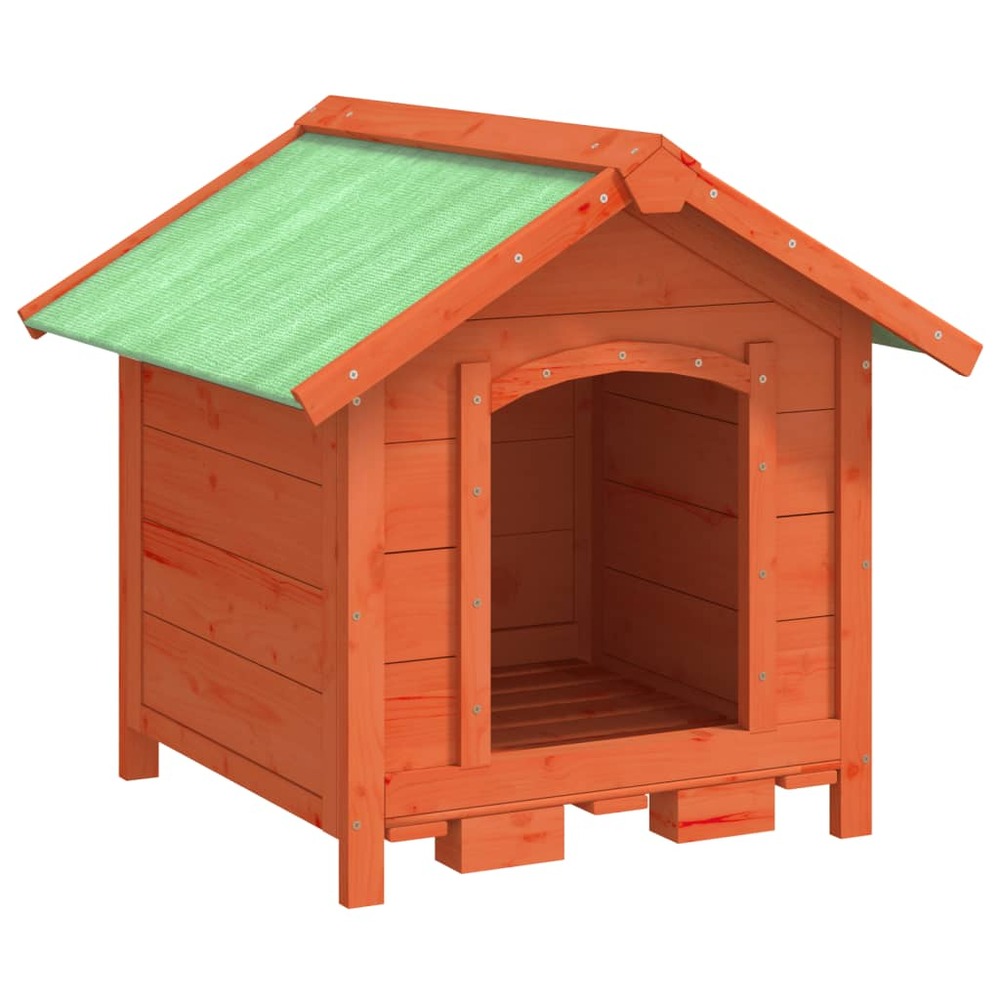 Chenil marron 65x65x61,5 cm bois de pin solide