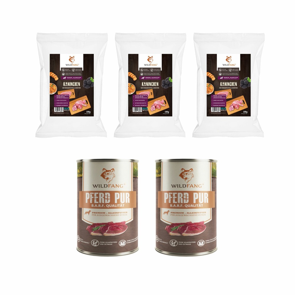 Wildfang - coffret gourmet adulte - aliments secs et humides - cheval