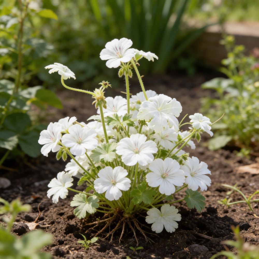 Géranium vivace macrorrhizum white ness 20cm godet 9cm - geranium