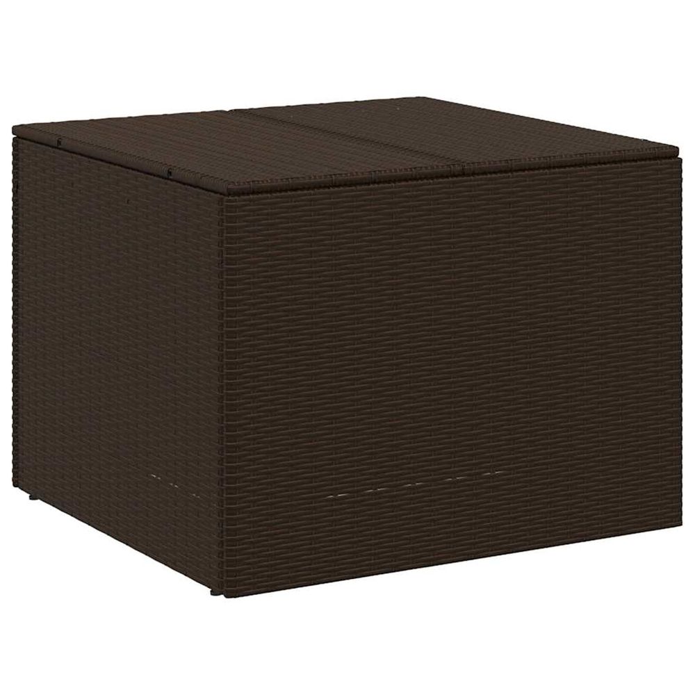 Boîte de rangement de jardin marron 291l résine tressée