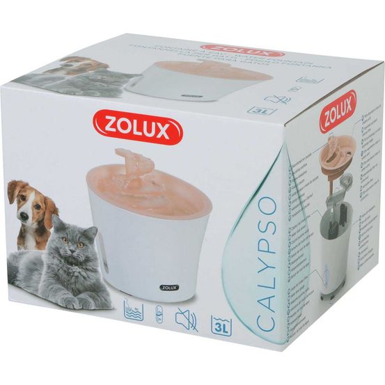 Fontaine à eau pour chiens et chats calypso 3 litres rose