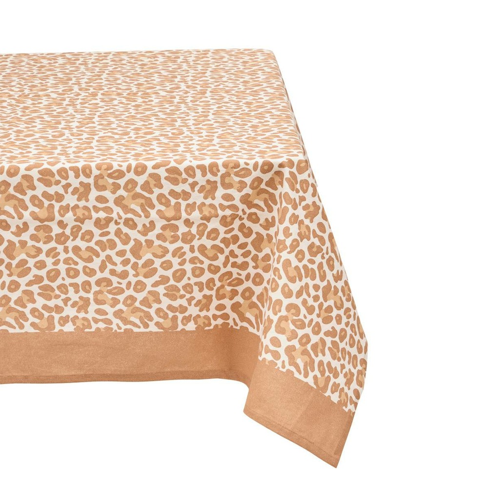 Nappe leopadi beige lin l250xp150xh0,1cm