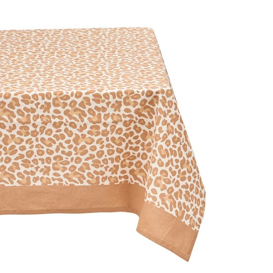 Nappe leopadi beige lin l250xp150xh0,1cm