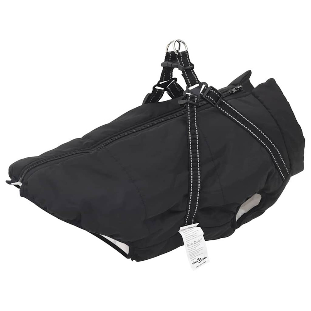 Manteau pour chien avec harnais noir 3xl fleece et polyester
