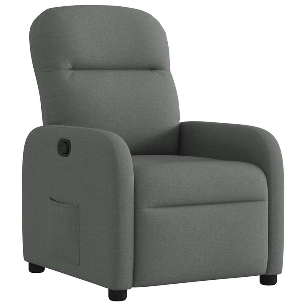 Fauteuil inclinable gris foncé tissu