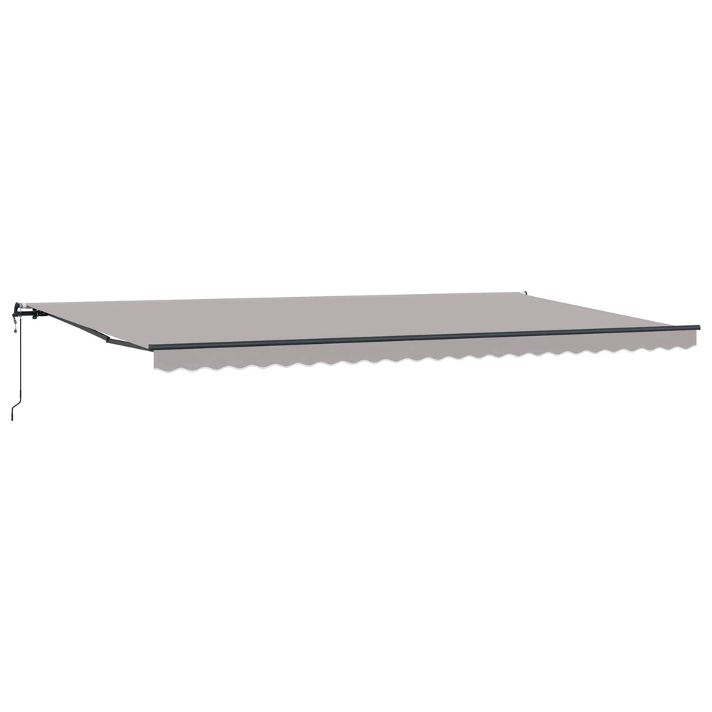Auvent rétractable gris clair 600 × 300 cm tissu et aluminium