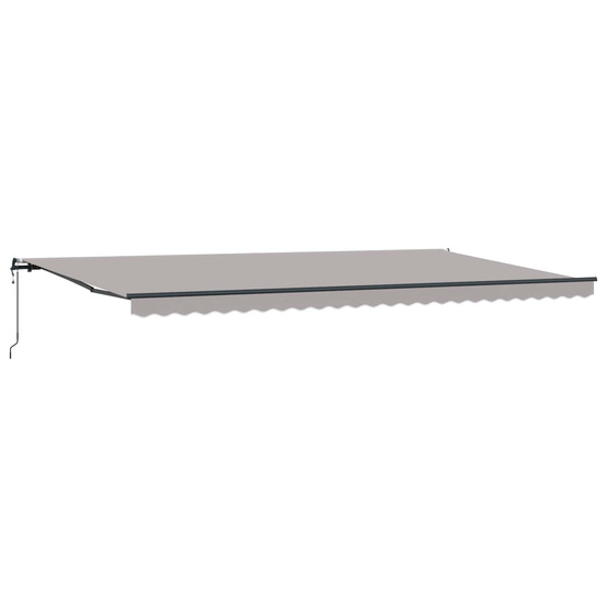 Auvent rétractable gris clair 600 × 300 cm tissu et aluminium