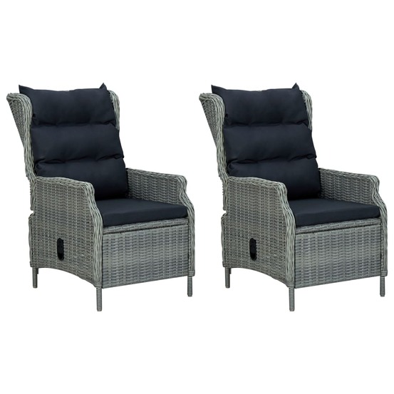 Ensemble à manger 9 pcs avec coussins résine tressée gris clair
