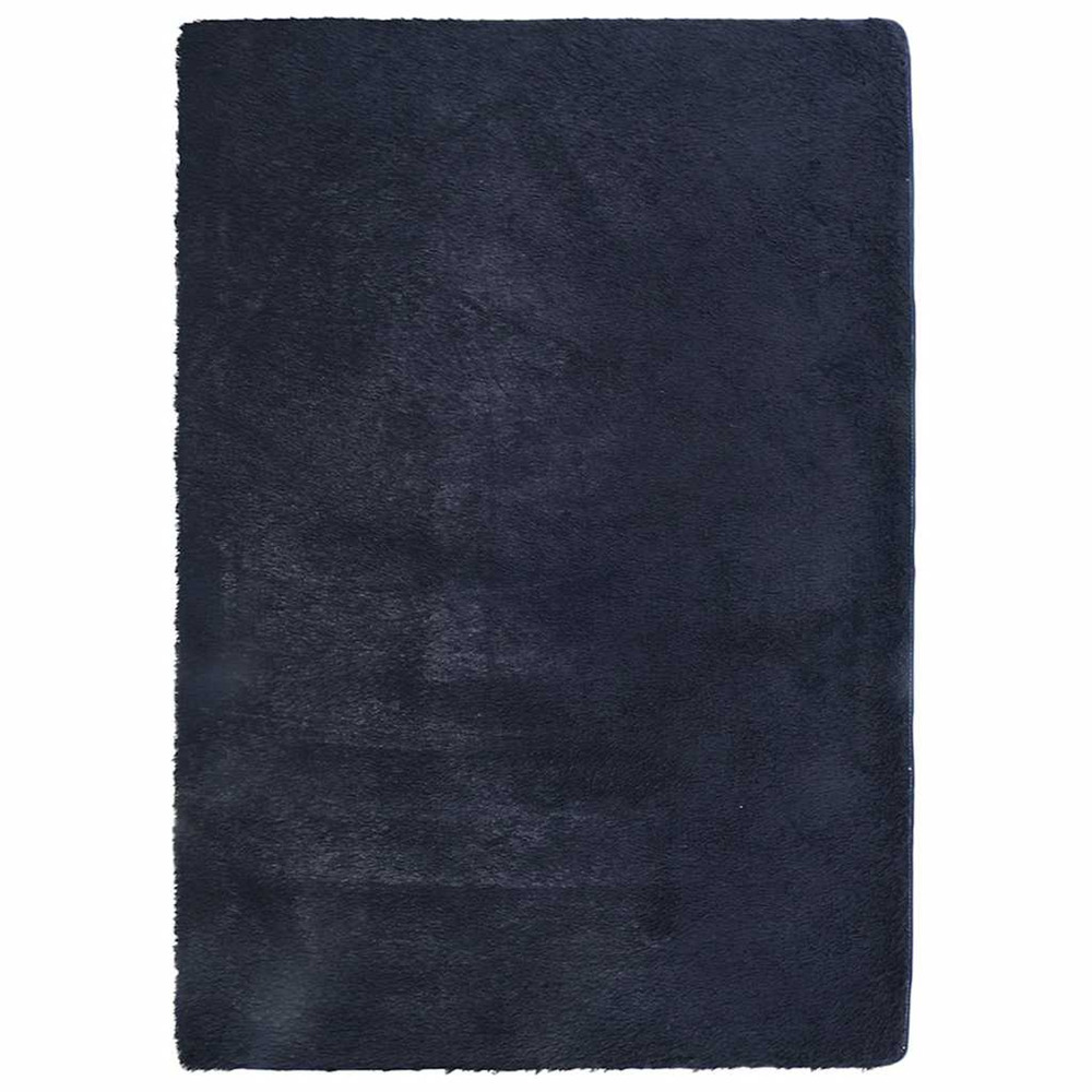 Tapis shaggy à poils longs navarra bleu marine 240x340 cm