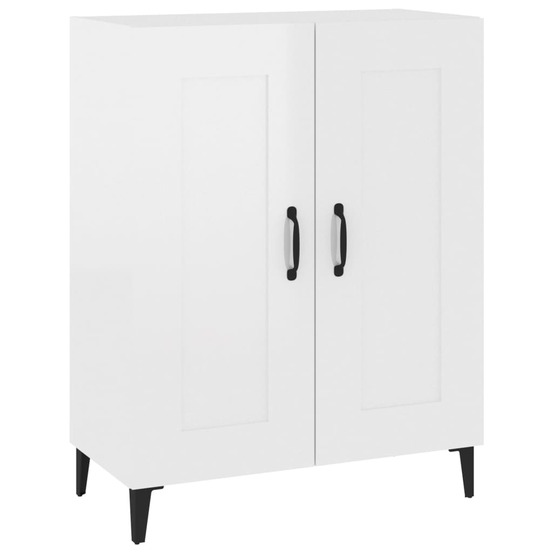 Buffet bahut commode armoire meuble de rangement organisateur cuisine salle de séjour salon brillant 69,5 x 34 x 90 cm bois d