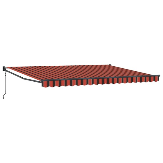 Auvent rétractable automatique orange et marron 4,5x3 m