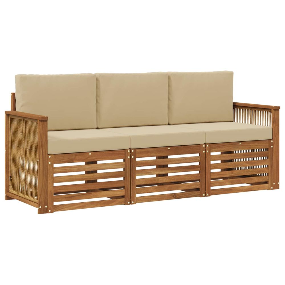 Ensembles de canapés 3 pc bois d'acacia massif