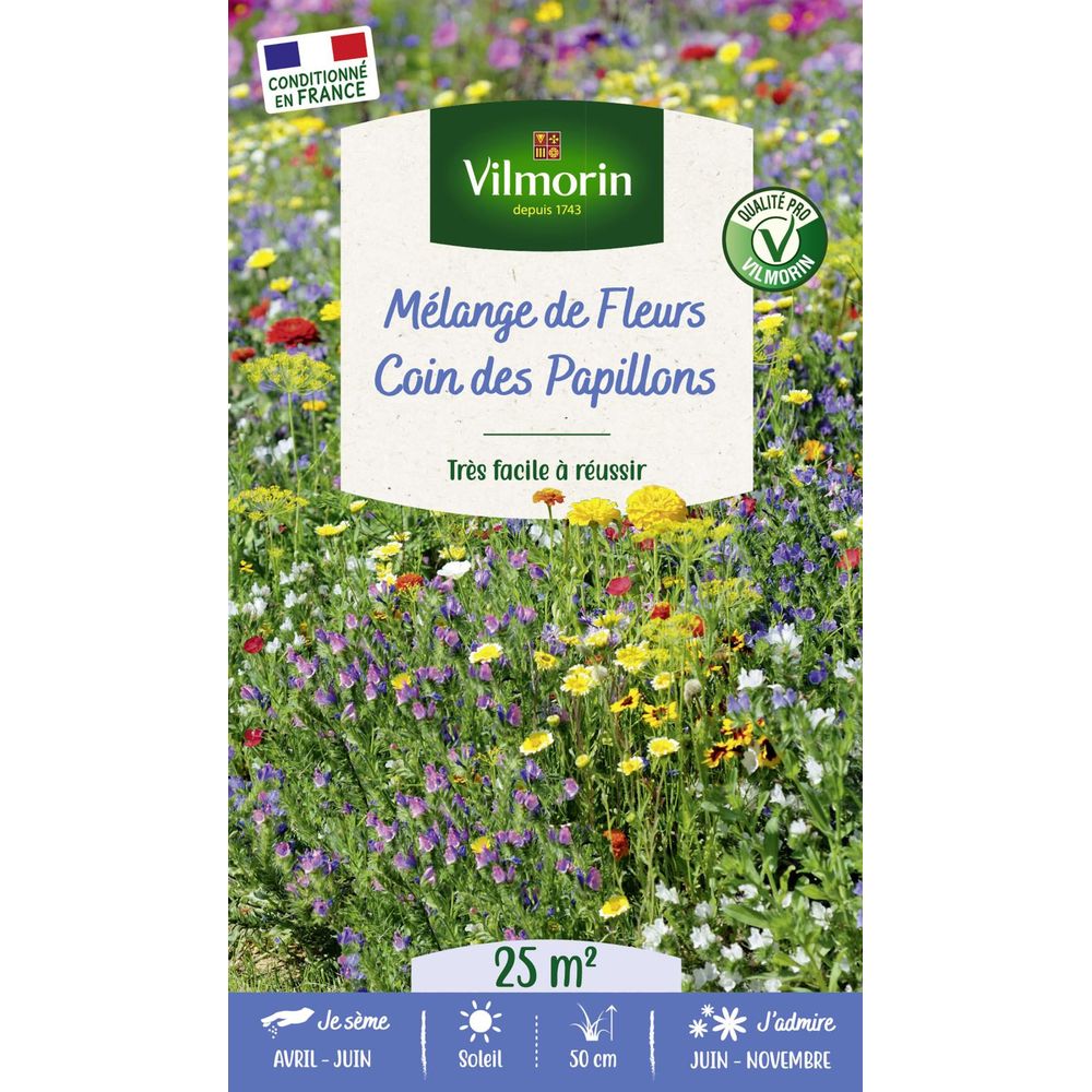 Coin des papillons - 25 m² - mélange de fleurs