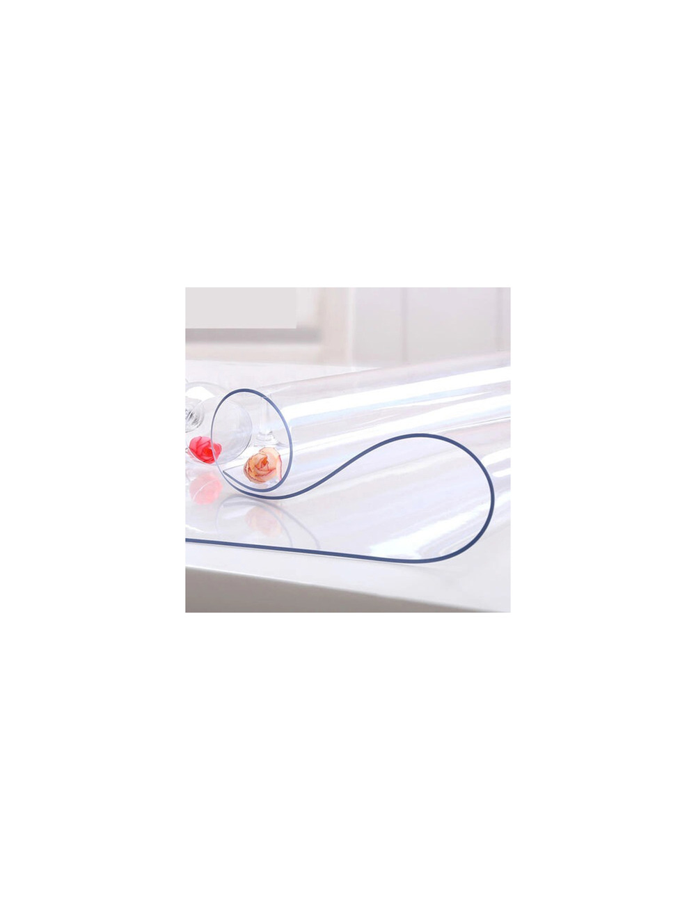 Nappe feuille cristal clear uni transparent 140cmx15ml , épaisseur 100/100ème - access deco