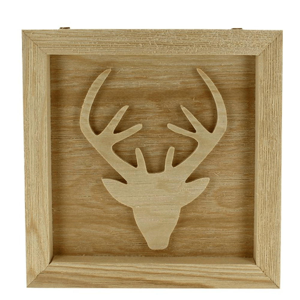 Tableau en bois renne a decorer