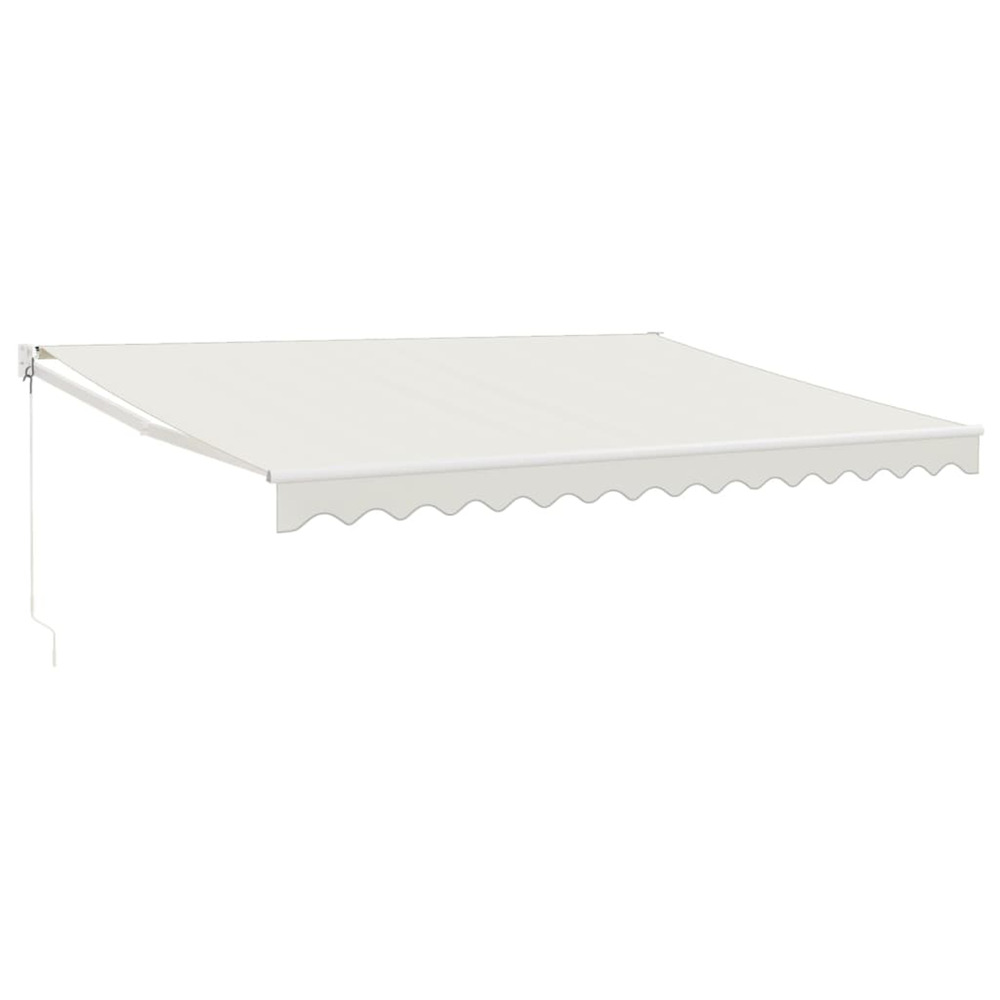 Auvent rétractable crème 4,5x3 m tissu et aluminium