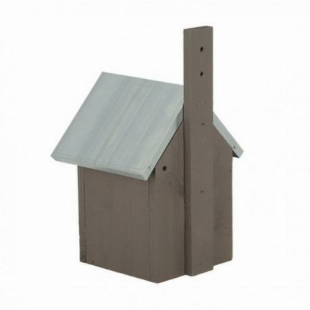 Nichoir en bois pour mésange bleue - toit en zinc - gris