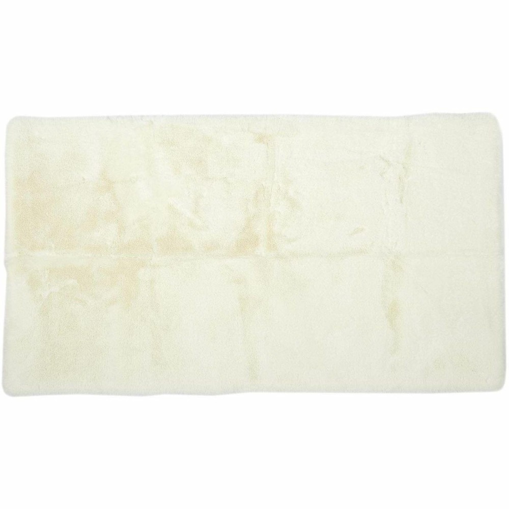 Tapis fin imitation fourrure 110 x 60 cm ecru