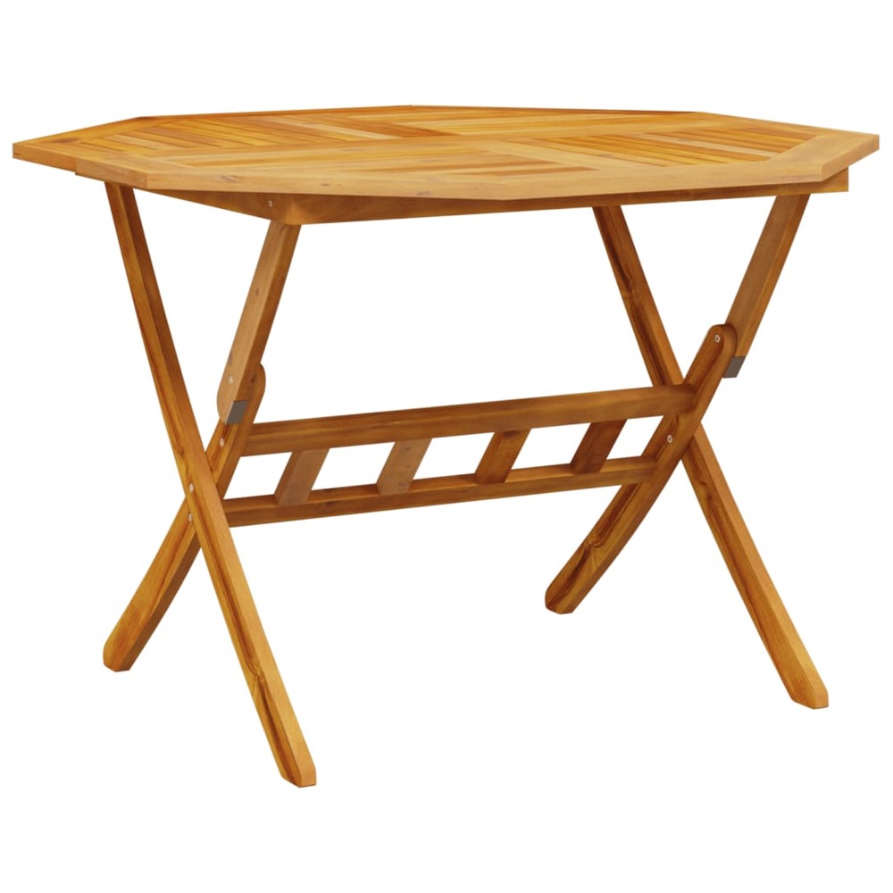 Table pliable de jardin ø110x75 cm bois d'acacia solide