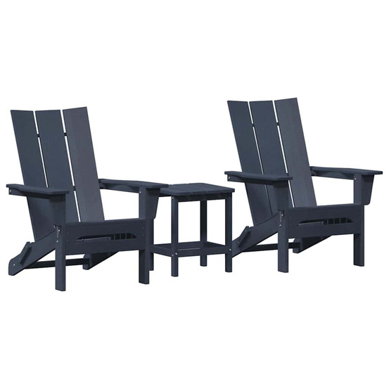 Mobilier de jardin lounge 3 pcs bleu marine 38 x 38 x 46 cm