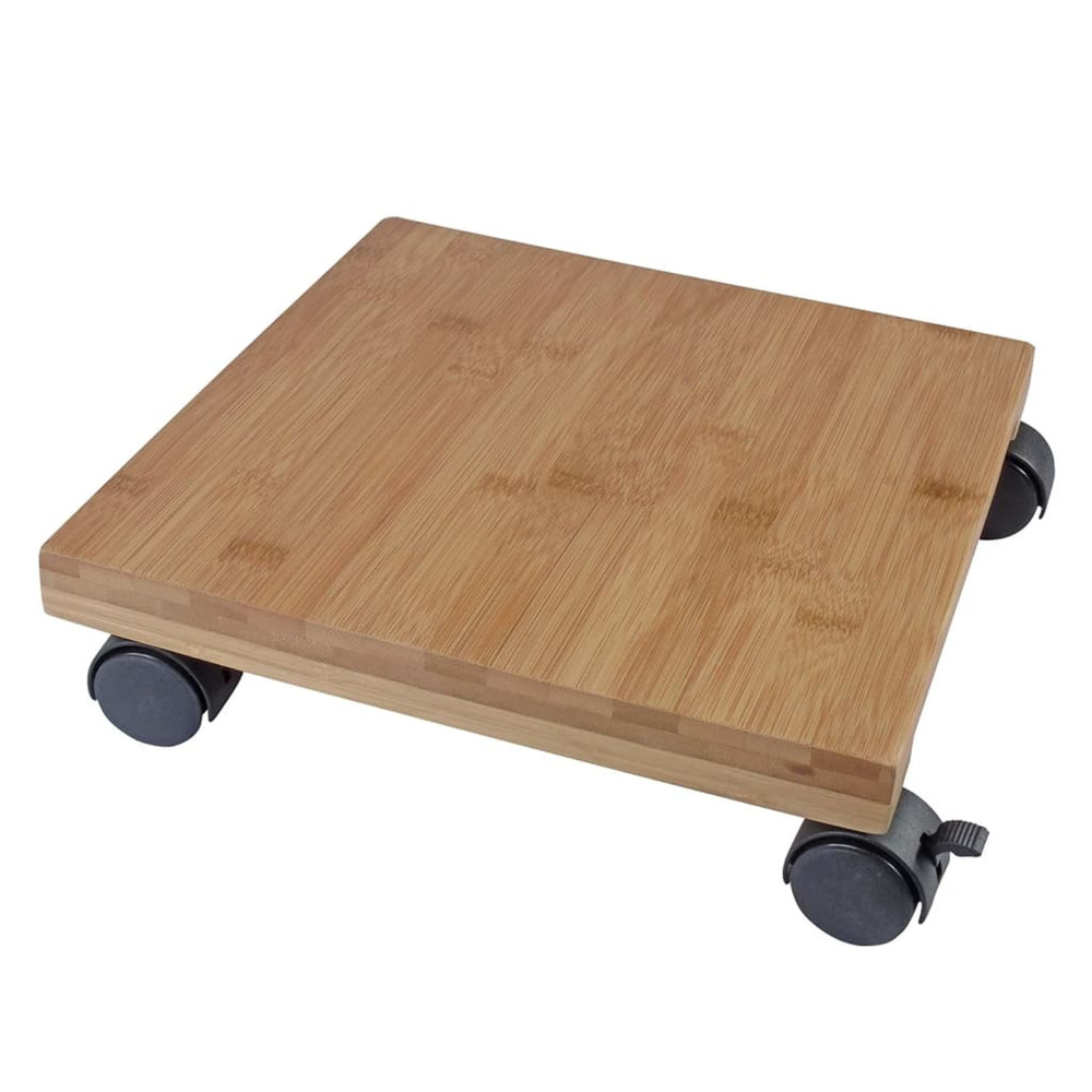 Chariot à plantes carré 30x30 cm marron bpc