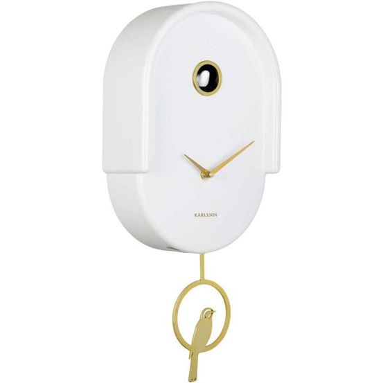 Horloge murale en abs tweet blanc
