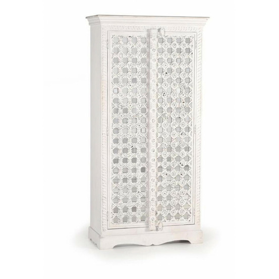 Armoire bois blanc - homéline décoration d'autrefois