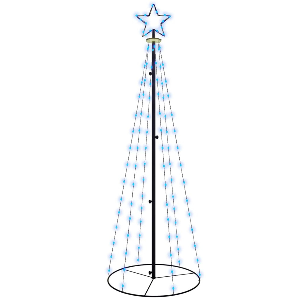 Arbre de noël cône 108 led bleues 70x180 cm