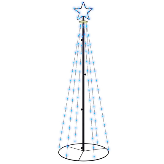Arbre de noël cône 108 led bleues 70x180 cm