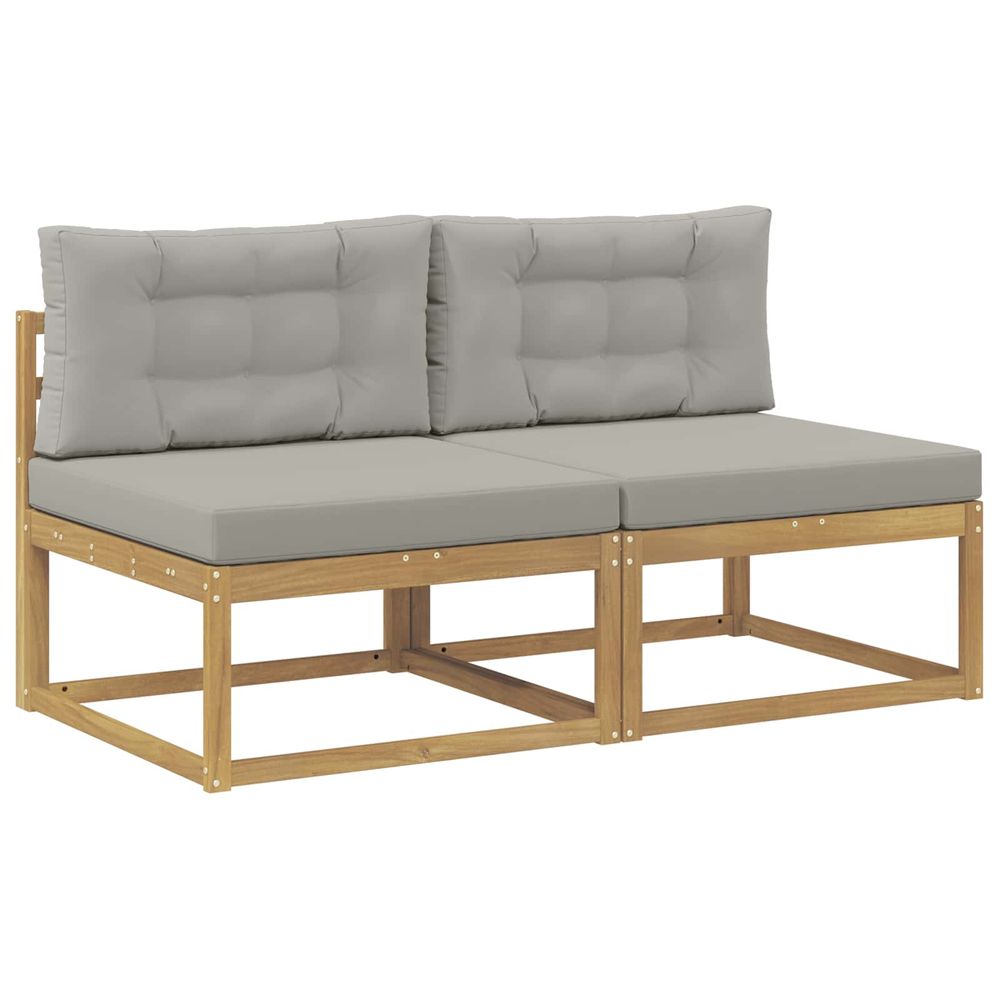 2 pièce sofa de milieu extérieur polyester blanc