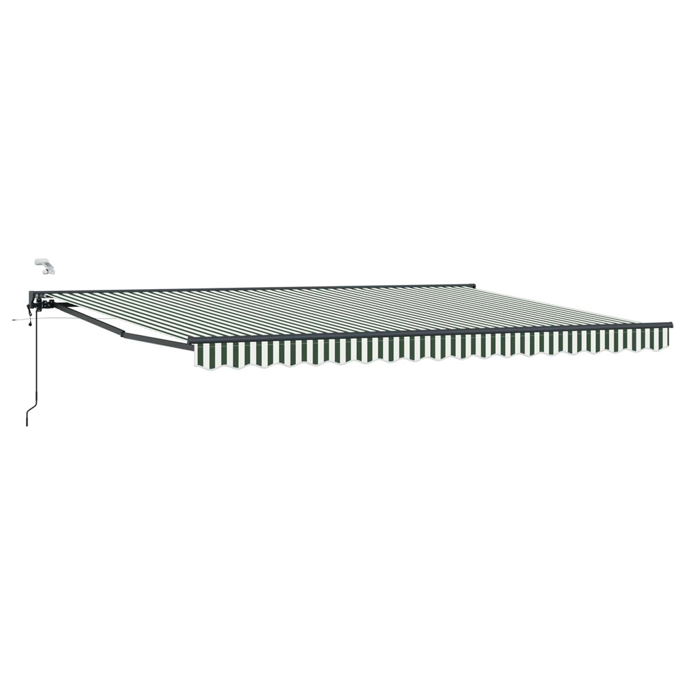 Auvent rétractable électrique vert, blanc, anthracite 5 x 3 m