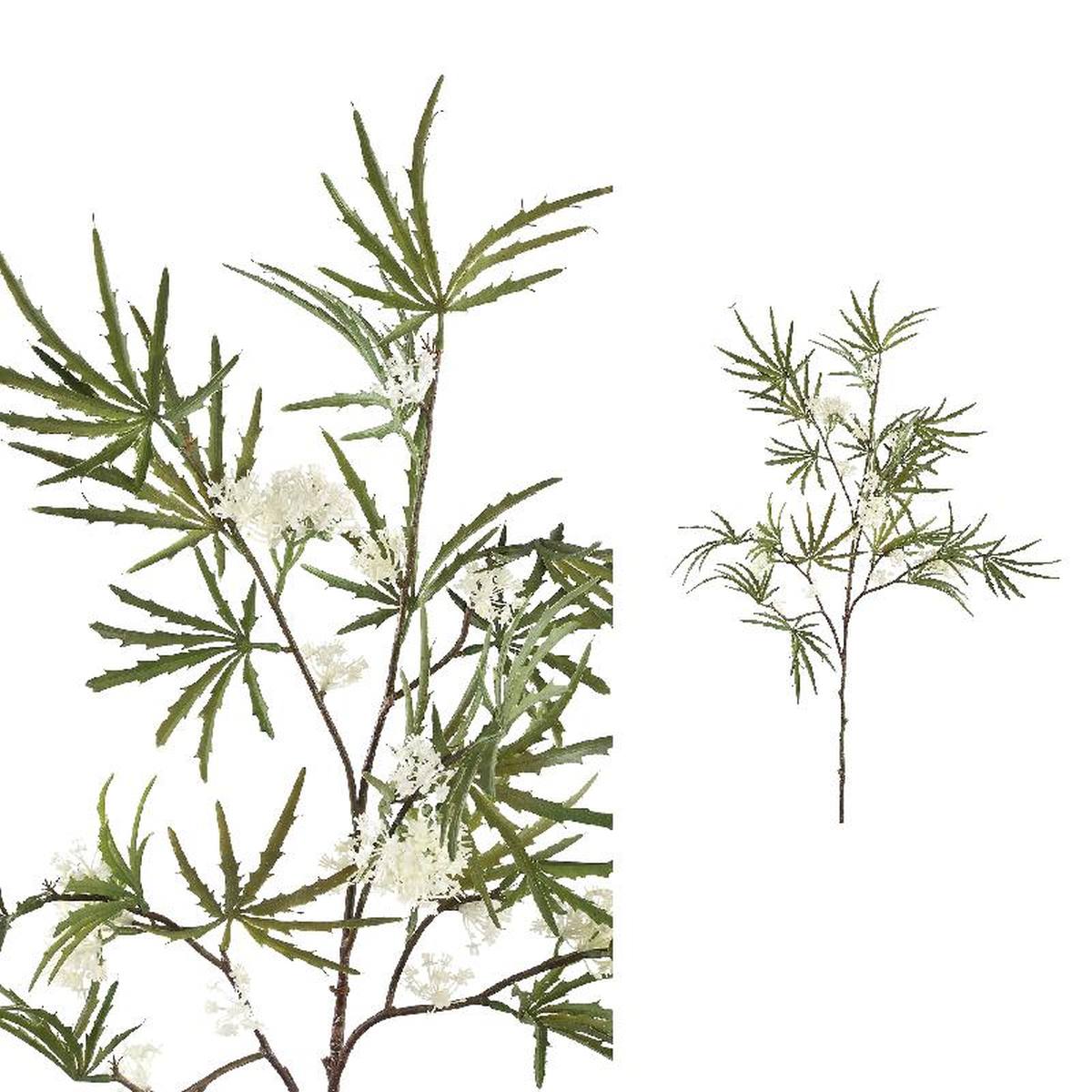 Ptmd plante de brindilles aralia bloem kunstkak - 57 x 54 x 112 cm - blanc