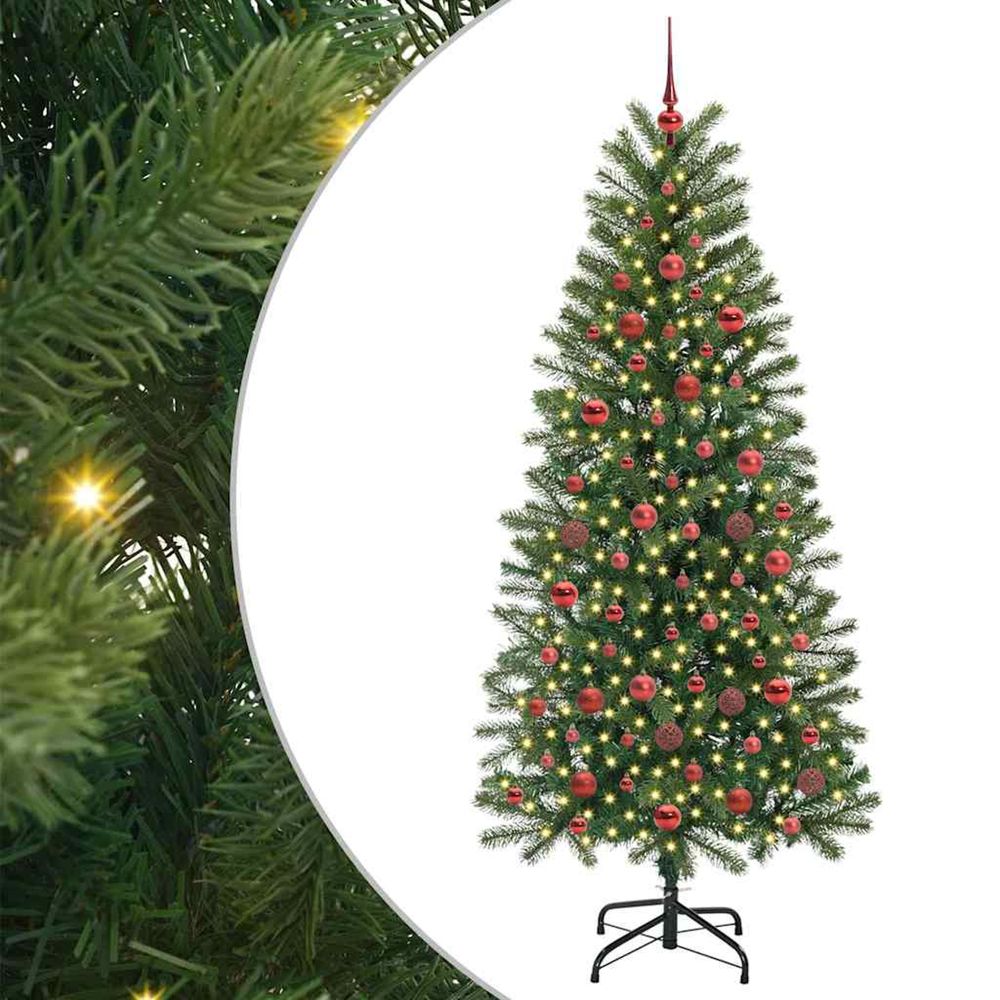 Sapin de noël artificiel vert 180 cm pe et pvc