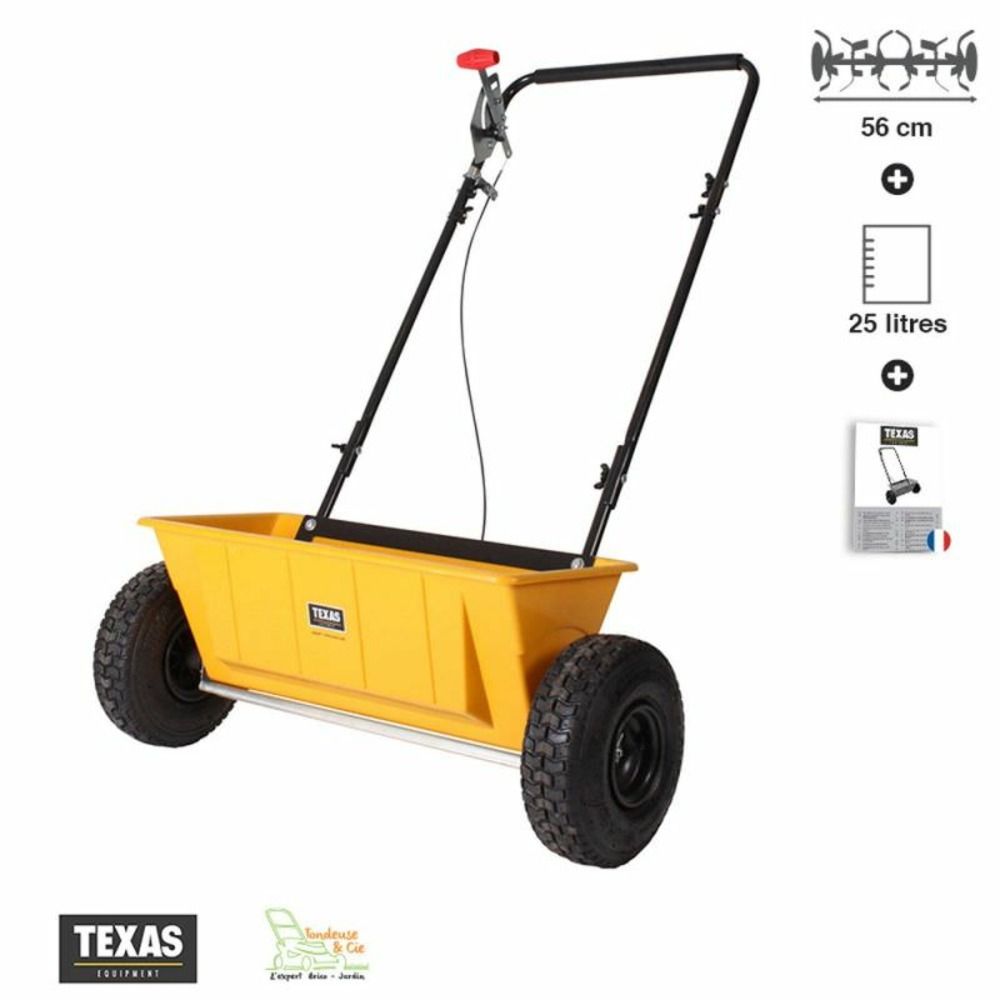 Epandeur universel pour jardin 25 litres largeur 56cm texas spread 200