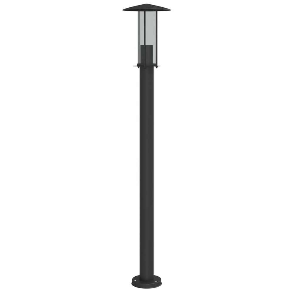 Lampadaire d'extérieur 100 cm acier inoxydable noir