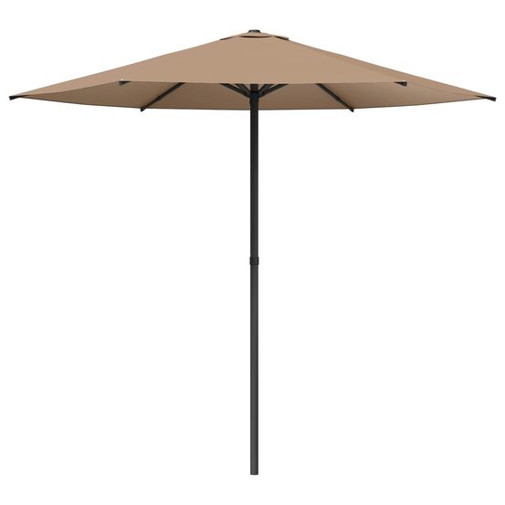 Parasol de jardin 230 x 230 cm polyester rectangulaire taupe